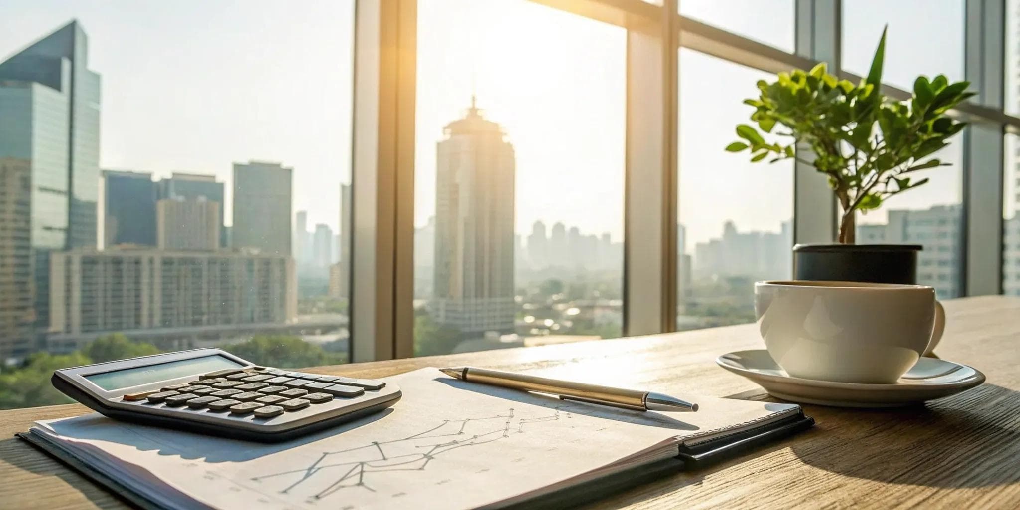 Analyzing cash flow documents with a calculator to set the price when selling a business.